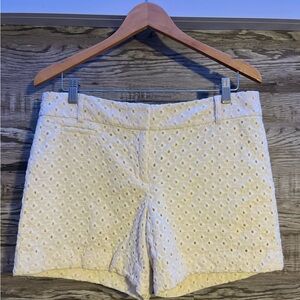LOFT cream lace diamond short.